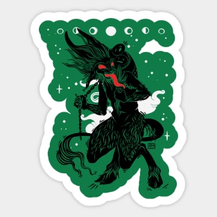 Krampus Christmas Demon Art Sticker